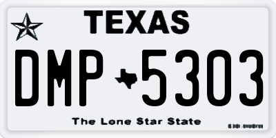 TX license plate DMP5303