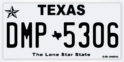 TX license plate DMP5306