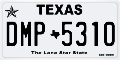 TX license plate DMP5310
