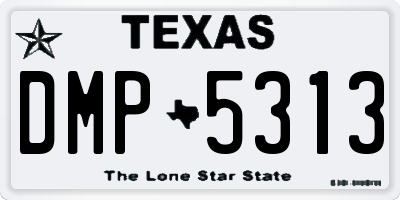 TX license plate DMP5313