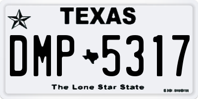 TX license plate DMP5317