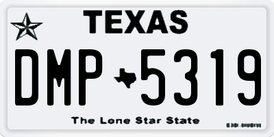 TX license plate DMP5319