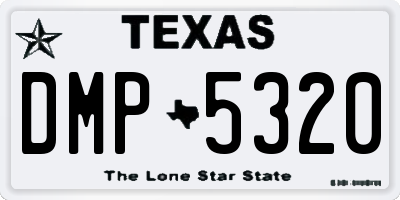 TX license plate DMP5320