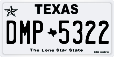 TX license plate DMP5322