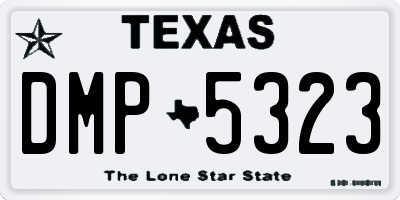 TX license plate DMP5323