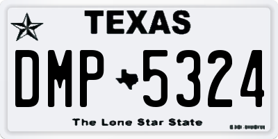 TX license plate DMP5324