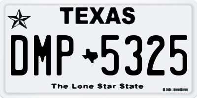 TX license plate DMP5325