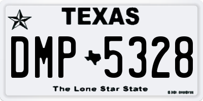 TX license plate DMP5328