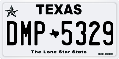 TX license plate DMP5329
