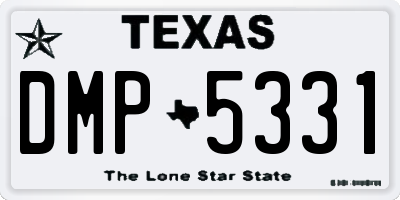 TX license plate DMP5331
