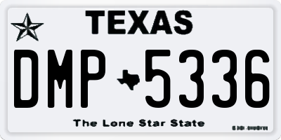 TX license plate DMP5336