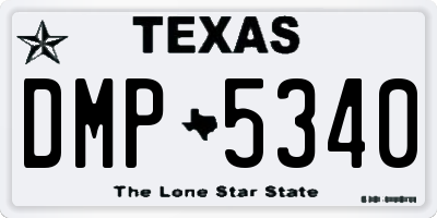TX license plate DMP5340