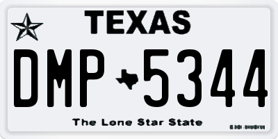 TX license plate DMP5344