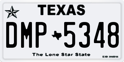 TX license plate DMP5348