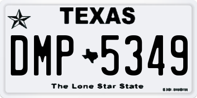 TX license plate DMP5349