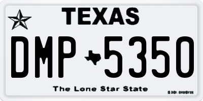 TX license plate DMP5350
