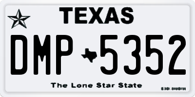 TX license plate DMP5352