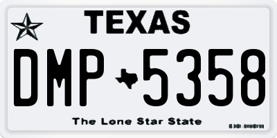 TX license plate DMP5358