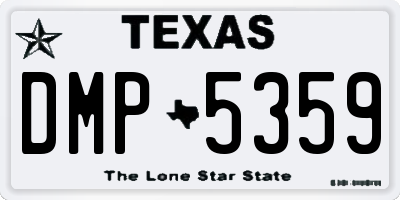 TX license plate DMP5359