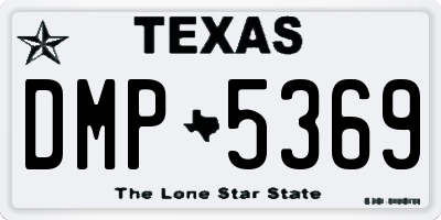 TX license plate DMP5369