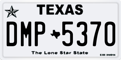 TX license plate DMP5370