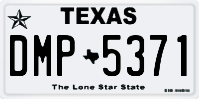 TX license plate DMP5371