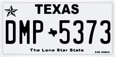 TX license plate DMP5373