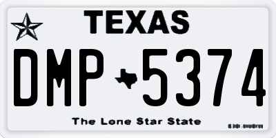 TX license plate DMP5374
