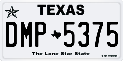 TX license plate DMP5375