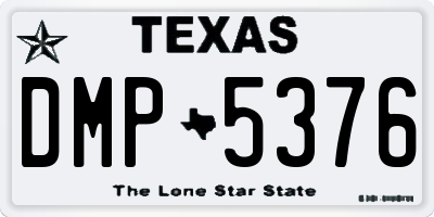 TX license plate DMP5376