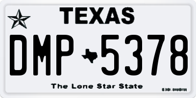 TX license plate DMP5378
