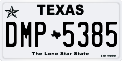 TX license plate DMP5385