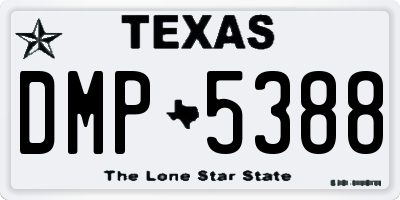 TX license plate DMP5388