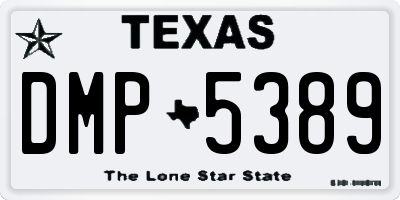TX license plate DMP5389