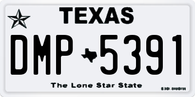 TX license plate DMP5391