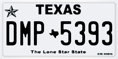 TX license plate DMP5393