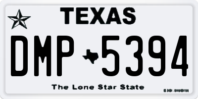 TX license plate DMP5394