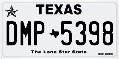TX license plate DMP5398
