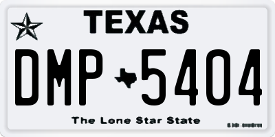 TX license plate DMP5404