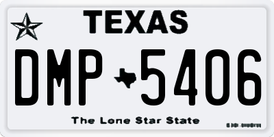 TX license plate DMP5406