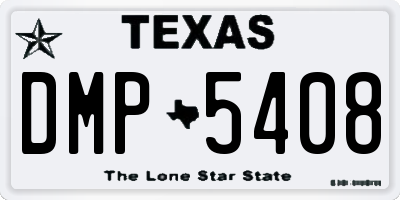 TX license plate DMP5408