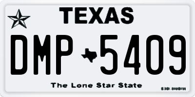 TX license plate DMP5409