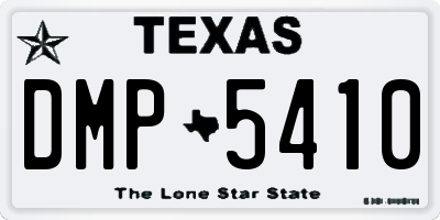 TX license plate DMP5410
