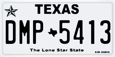 TX license plate DMP5413