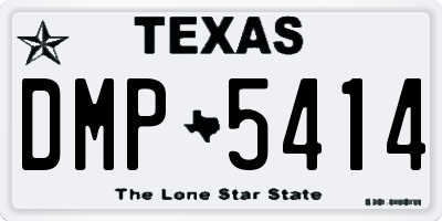 TX license plate DMP5414
