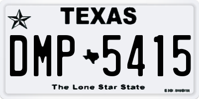 TX license plate DMP5415