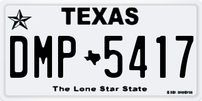 TX license plate DMP5417