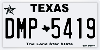 TX license plate DMP5419