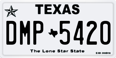 TX license plate DMP5420