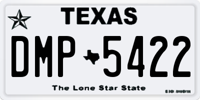 TX license plate DMP5422